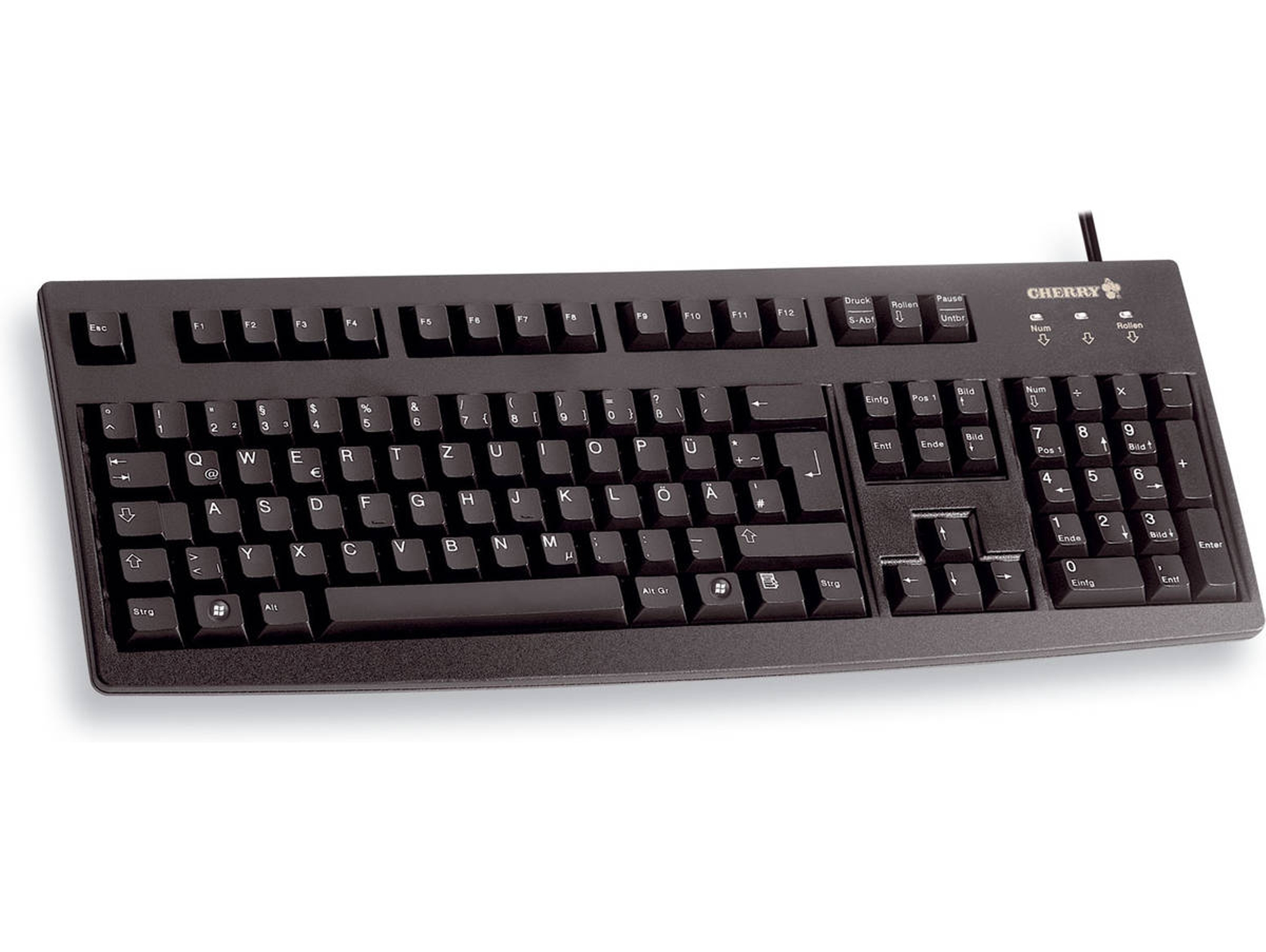 Teclado CHERRY G83-6105 (Idioma Alemán - Negro)