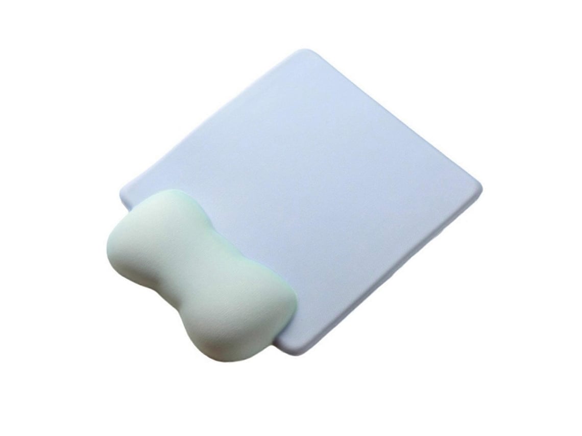 Alfombrilla de ratón para juegos con soporte ergonómico de silicona suave para la muñeca y almohadilla de espuma viscoelástica duradera, color azul Qing Chennnls