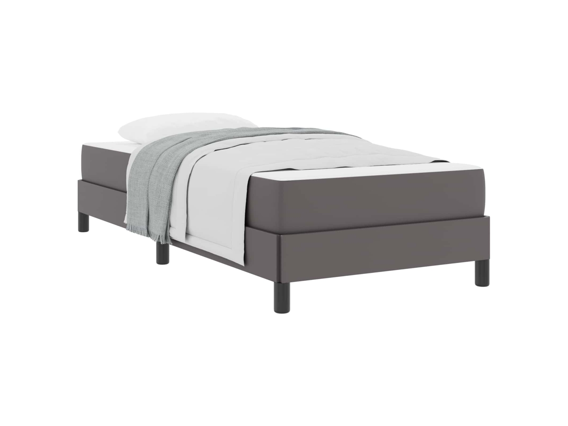 Maison Exclusive - Estructura De Cama Con Colchón Gris 90 X 200 Cm Tela