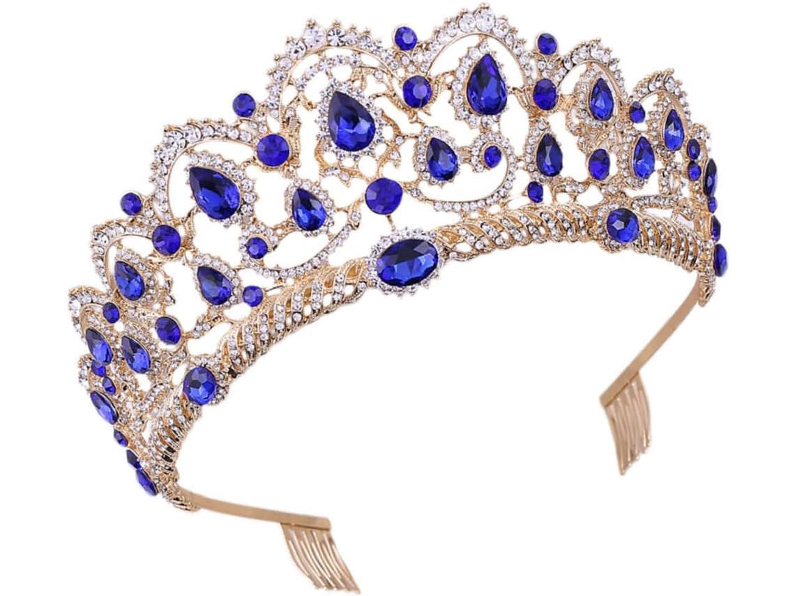 Cuelloronne De Mariage Baroque Con Y Peignes Bandeau De Mariée Luxuoso Para Cérémonie Fête Y Acce...