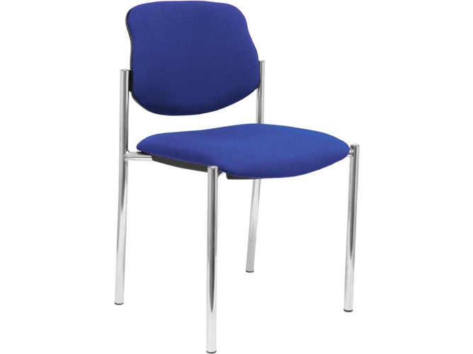 Silla de Confidente PIQUERAS Y CRESPO Villalgordo Azul y Chasis Cromo