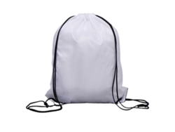 Mochila con cordón ajustable, impermeable, para gimnasio, natación, escuela, grande, deportiva, blanca.