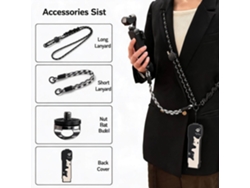 Funda protectora trasera para DJI Osmo Pocket 3 + cables de seguridad largos y cortos HENTEN HOME