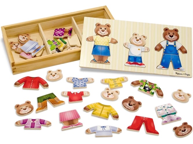 Puzzle MELISSA y DOUG Bear Family Dress-Up