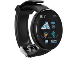 Reloj inteligente redondo D18s con monitor de frecuencia cardíaca y presión arterial, correa resistente al agua y monitor de actividad física.