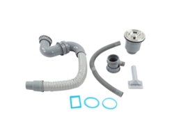 Kit de desagüe para fregadero de acero inoxidable con cesta y manguera S