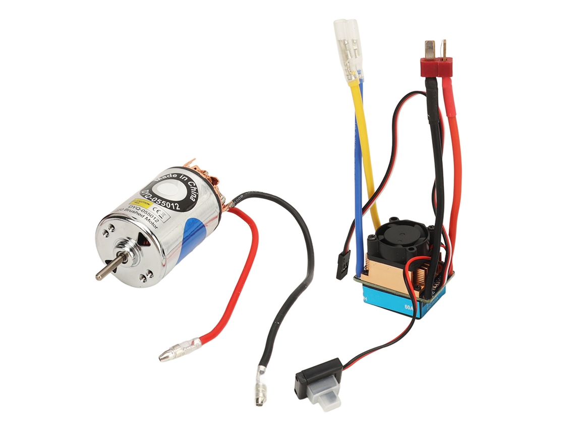 Kit De Motor Rc 550 Con Escobillas, Esc De 60 A, Bajo Nivel De Ruido, Conector T Macho Para Traxxas Hsp Hpi Crawler