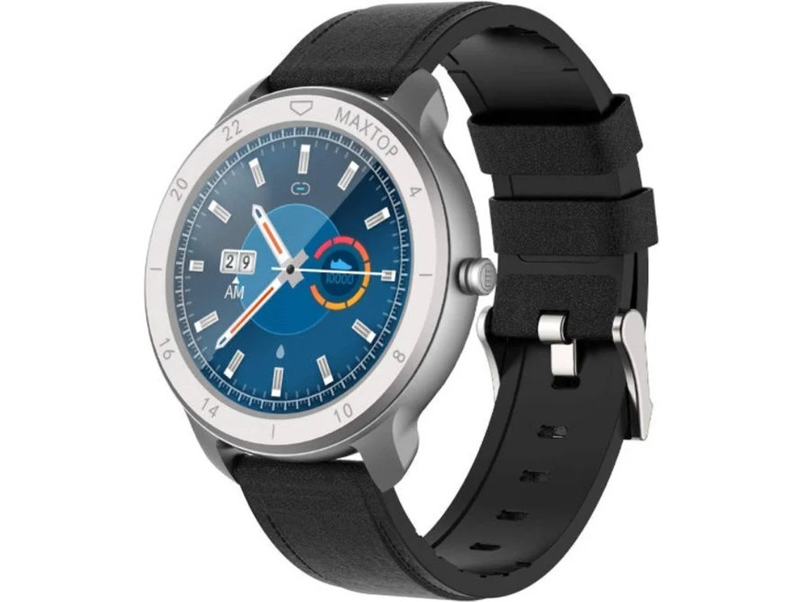 Reloj inteligente Bluetooth para Android, resistente al agua, para iPhone, monitor de actividad física, frecuencia cardíaca y sueño, Bestvite (plateado)