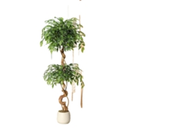 Ficus artificial, 152 cm de altura, más de 1134 hojas, maceta de 20 x 18 cm, para uso en interiores, apto para colocar en el suelo.