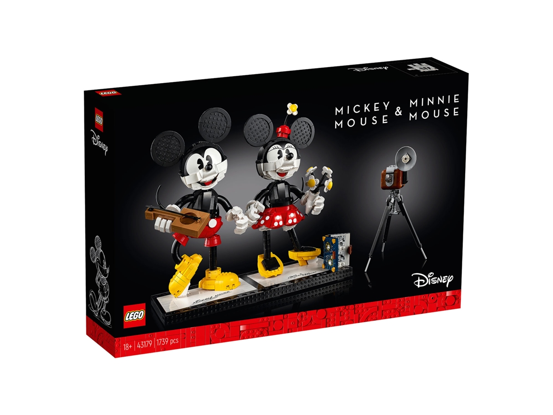 LEGO Disney: Personagens Para Construir - Mickey Mouse E Minnie Mouse Exclusivo 43179 (Idade Mínima: 18 Anos - 1739 Peças)