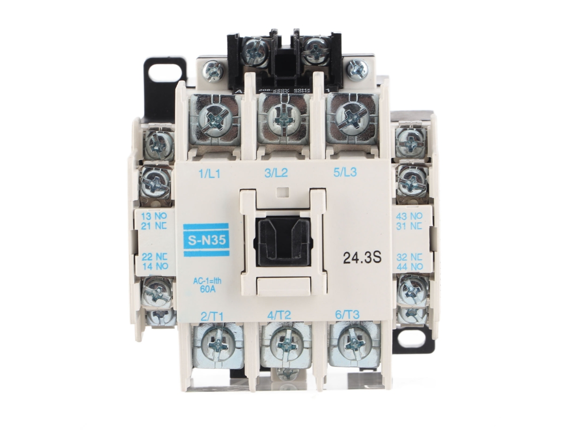 Contactor De 3 Polos, 60 A, 220 V Ca, 4 Na Y 4 Nc Con Contactos De Cobre Y Plata Para Control Eléctrico.