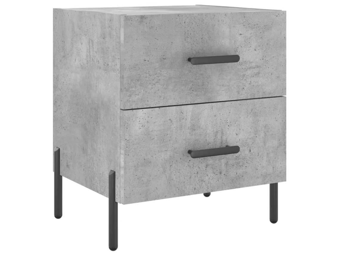 Maison Exclusive - Mesita De Noche Madera Ingeniería Gris Hormigón 40x35x47,5 Cm