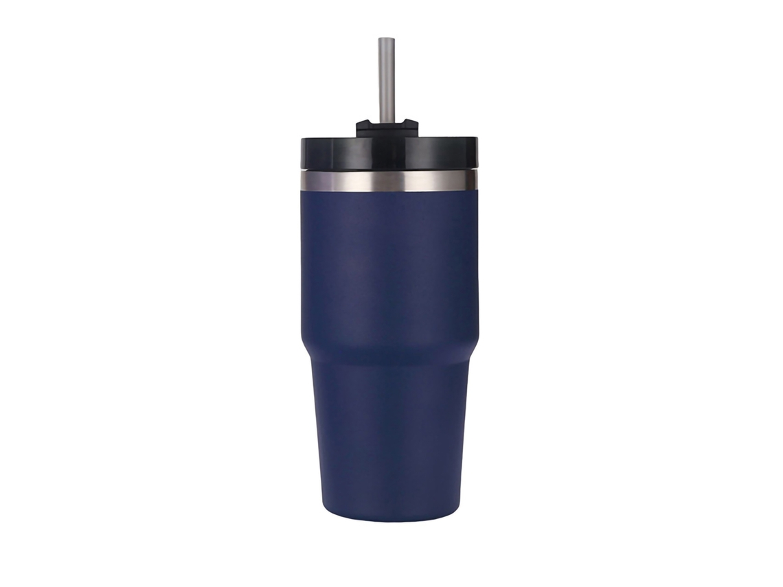 KOFIHETY Vaso aislante al vacío pulido, apto para lavavajillas, resistente a fugas, para bebidas de sabor puro, 20 oz. Acero inoxidable azul violáceo que manti