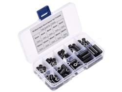 Kit Surtido De 100 Espaciadores Redondos Métricos De Nailon Abs M3, Aislantes De Plástico, Sin Rosca, Para Tornillos.
