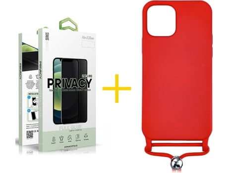 Carcasa + Protector de Pantalla para iPhone 12 Pro Max SKYHE Rojo