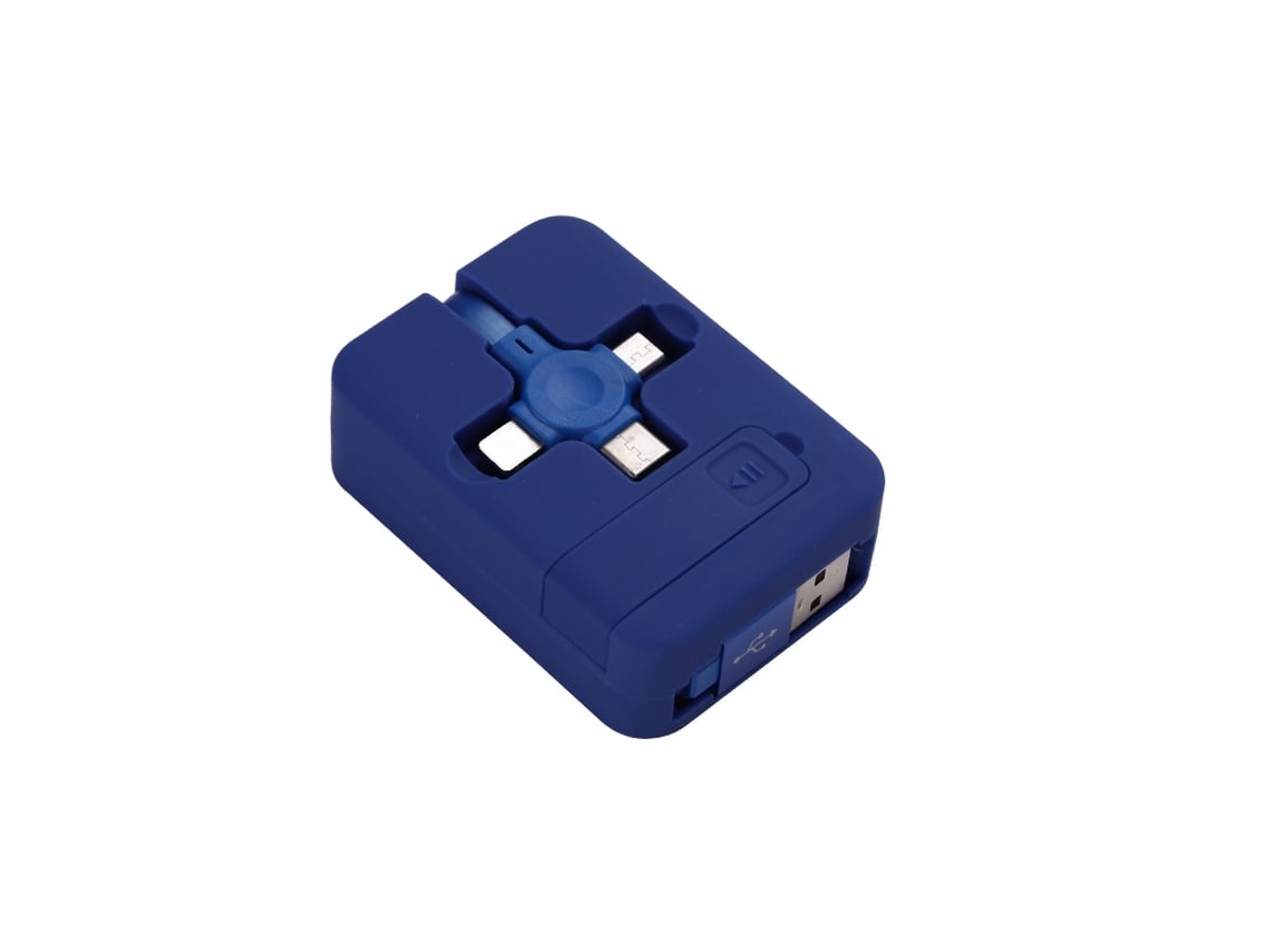 Cabo Aialin534-3 Azur. Adaptador/hub Eficiente Com Alta Velocidade, Ideal Para Casa, Escritório E Viagens.