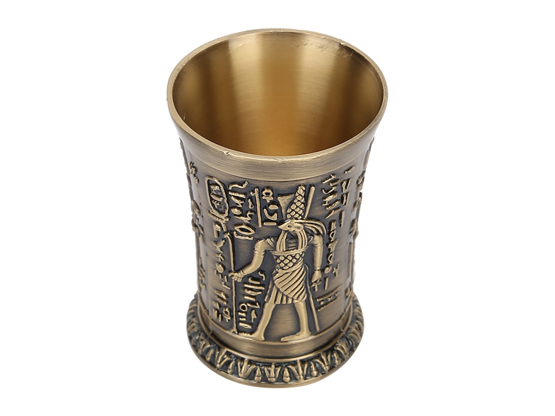 Vaso de whisky metálico mini vintage
