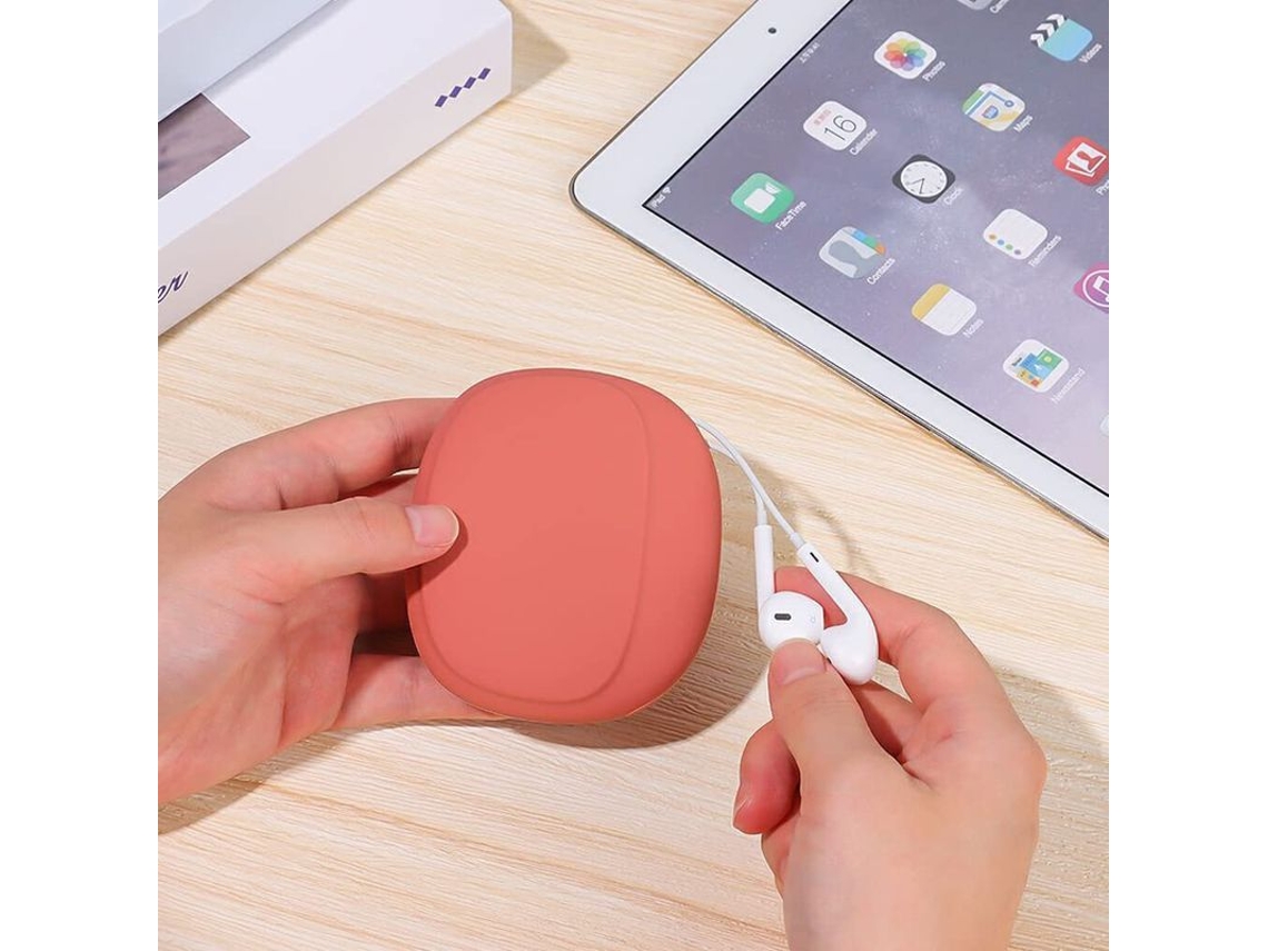 Estuche Para Auriculares Linjou Con Monedero Rosa
