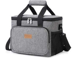 Bolsa De Refrigeración De 15 L (24 Latas) Bolsa De Refrigeración, Bolsa De Almuerzo Para El Almuerzo/trabajo/escuela/plaza/picnic (grey)