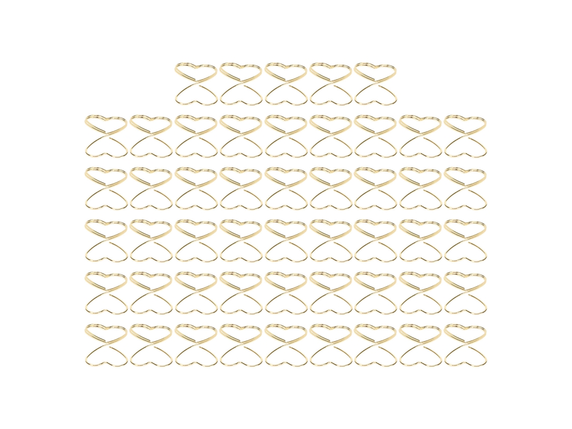 50 Soportes Para Tarjetas De Mesa Con Forma De Corazón Y Clip De Acero Resistente Para Bodas, Fiestas Y Cumpleaños.