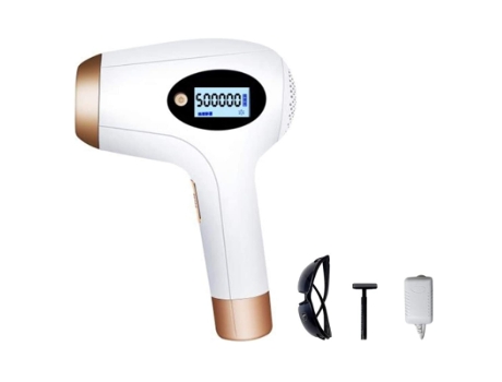 Dispositivo de depilación Ipl Depiladora 500.000 Flashes Permanente Sin Dolor para Cuerpo Cara Blanco BISBISOUS