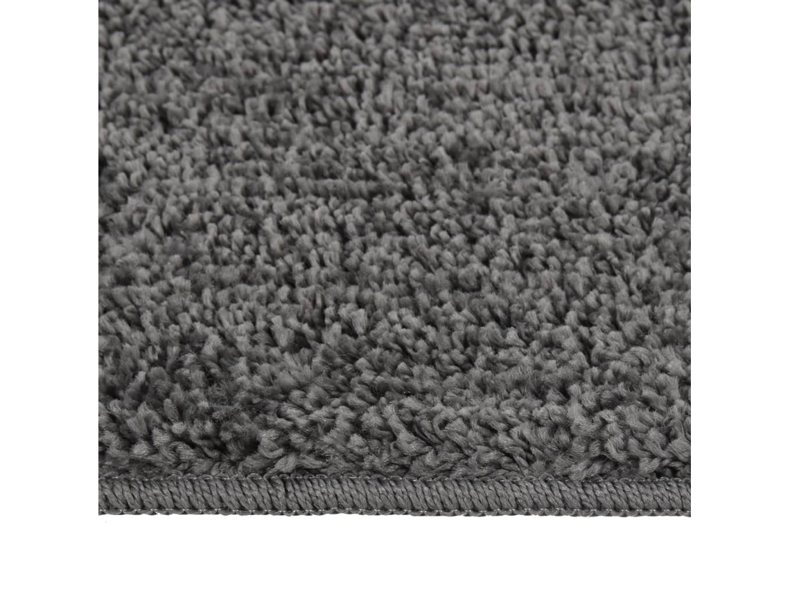 Alfombra Peluda Antideslizante Gris Oscuro 200x290 Cm