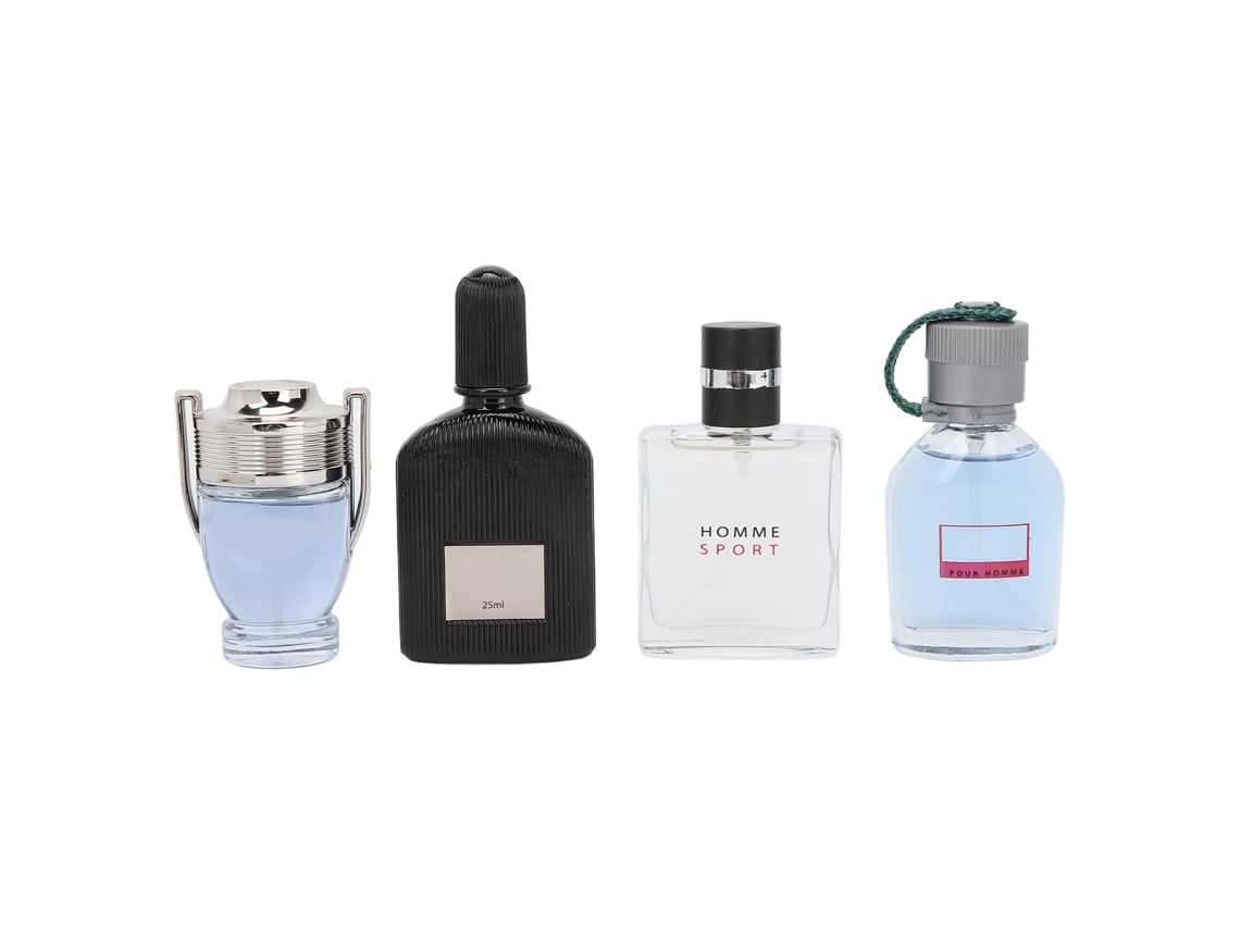 Kit De 4 Perfumes Masculinos Oceânico-floral 25ml Com Notas De Madeira E Citrus, Duração Até 16 Horas
