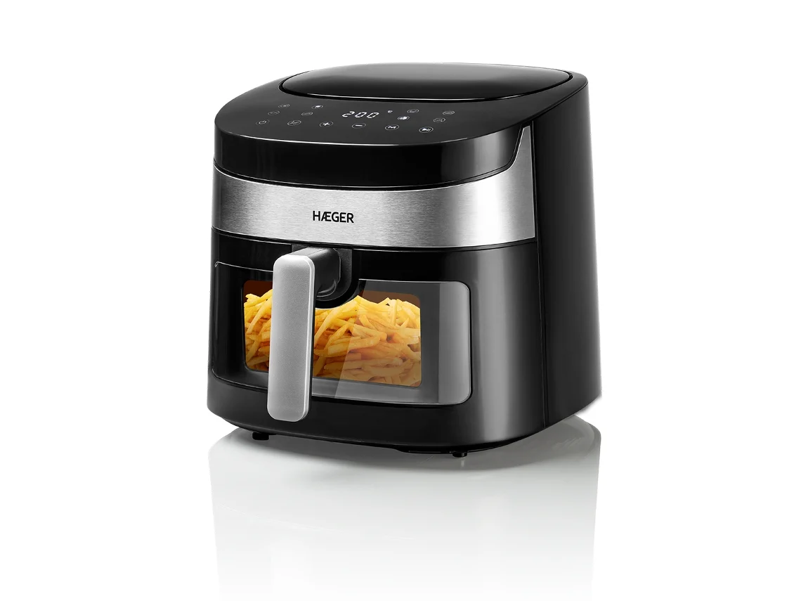 Freidora Digital sin Aceite HAEGER Air Banquet - 8 L, 8 Programas, Pantalla Digital,1800W