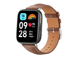 Correa para Redmi Watch 3 Active / Lite - Piel negra - Cabeza plana - Textura de tiburón (20 mm)
