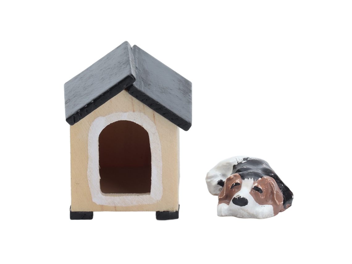 Caseta Para Perros Para Casa De Muñecas, Escala 1:12, Accesorios En Miniatura, Decoración Infantil.