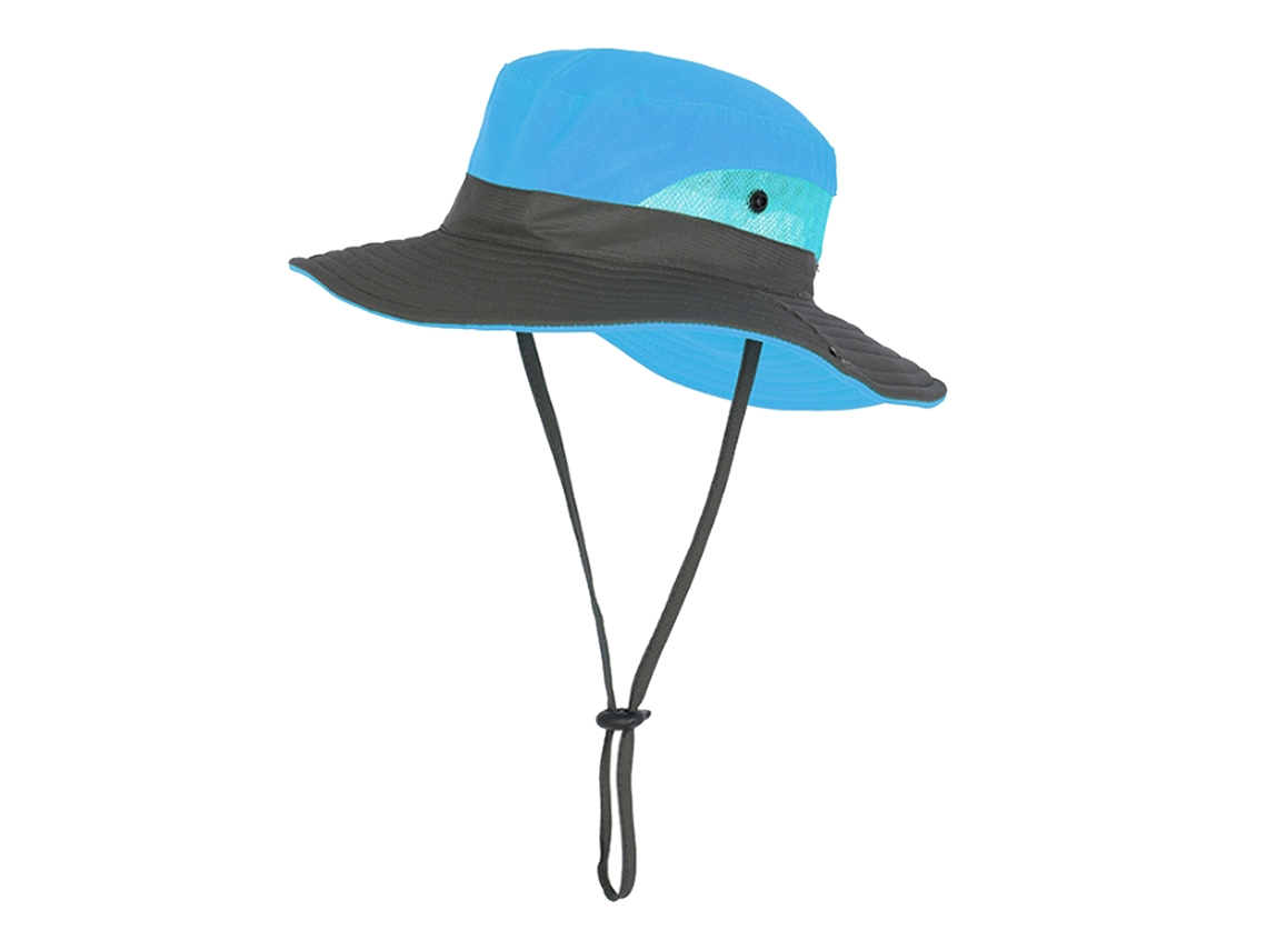 Sombrero De Mujer Para Protección Solar Con Ala Ajustable, Malla Transpirable, Ala Ancha Y Silbato - Azul Cielo