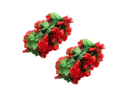 RNEMITERY 2pcs 2 Metros Flor Artificial de Rosa Roja Falsa en Forma de Enredadera para Decoración de Hogar, Boda y Fiesta (Rojo)
