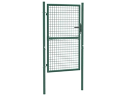Puerta de valla metálica VIDAXL Verde Acero (100x150cm)