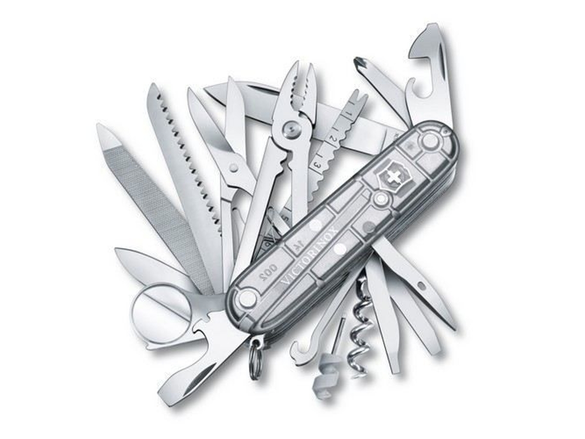 Victorinox 1.6794.T7 Navaja Suiza - Plata Transparente - Gris - Acero Inoxidable - Multideporte