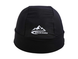 Gorra de ciclismo con forro refrescante, de secado rápido, negra TAISHENGDA