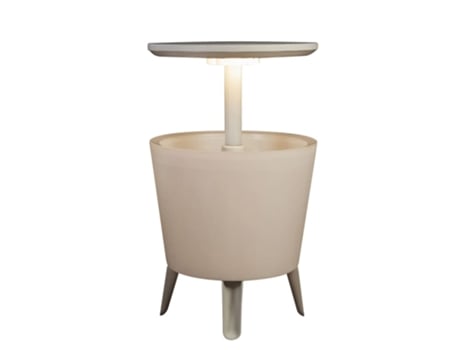Mesa nevera KETER bar iluminada blanca 232924
