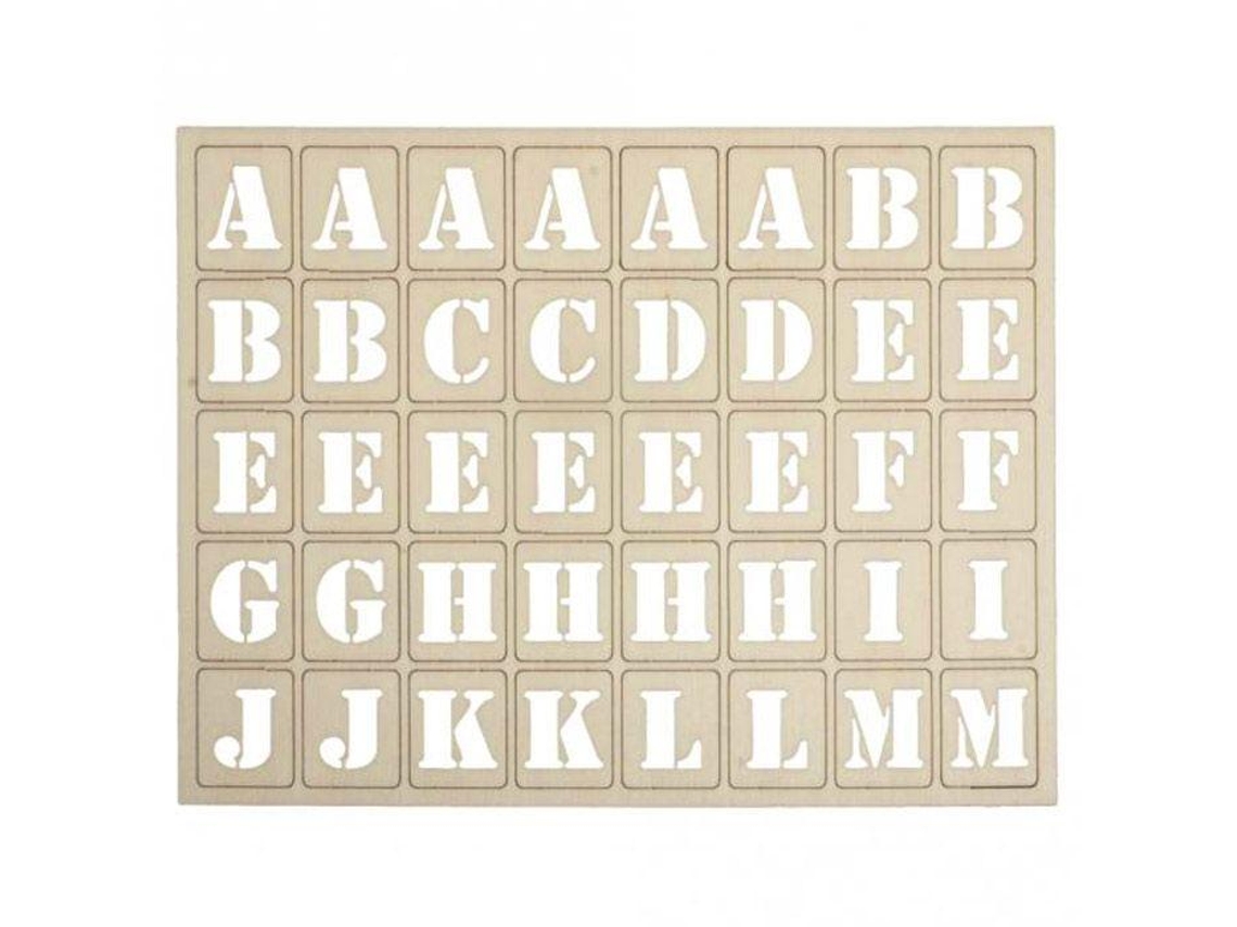 120 letras de madera para tablero - 3 x 2.4 cm