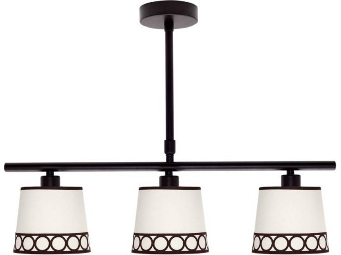 Lámpara de Techo FABRILAMP Dalia (Marrón - Metal, Paño - 56x58 cm)