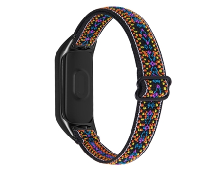 Correa de nailon elásticos trenzados elásticos antiarañazos ajustables con montura negra para Xiaomi Mi Band 3/4 - estilo 5