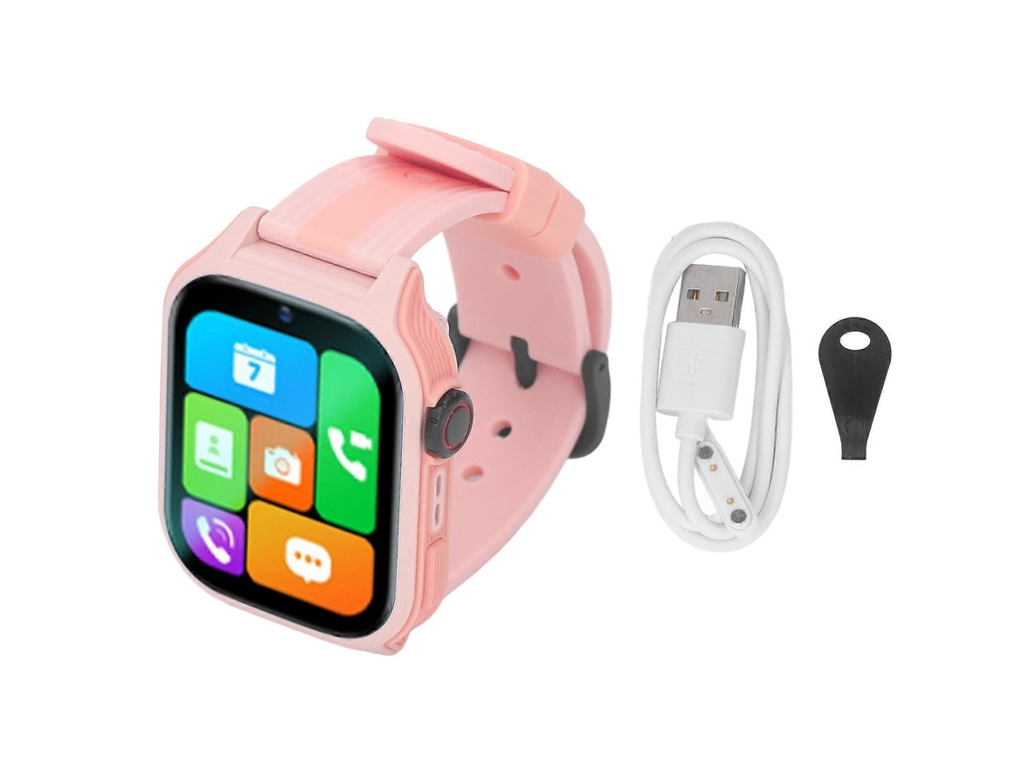 Reloj inteligente 4G para niños con pantalla grande y ultrafino, monitor de actividad física infantil, posicionamiento en tiempo real, GPS rosa, Ly Ebike