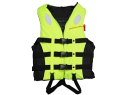 Chaleco salvavidas de pesca con silbato, impermeable y ajustable para exteriores