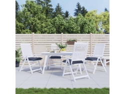 Cojines Para Silla 4 Uds Tela Oxford Azul Marino 50x50x7 Cm