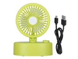 Ventilador Giratorio Oscilante De Viento Fuerte Con Carga Usb Y Enfriador Con Ajuste Continuo Verde