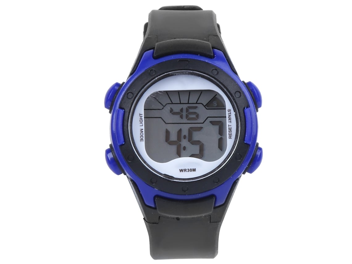 Relógio Eletrônico Infantil Esportivo 3atm Pulseira Pu Resistente À Água Preto