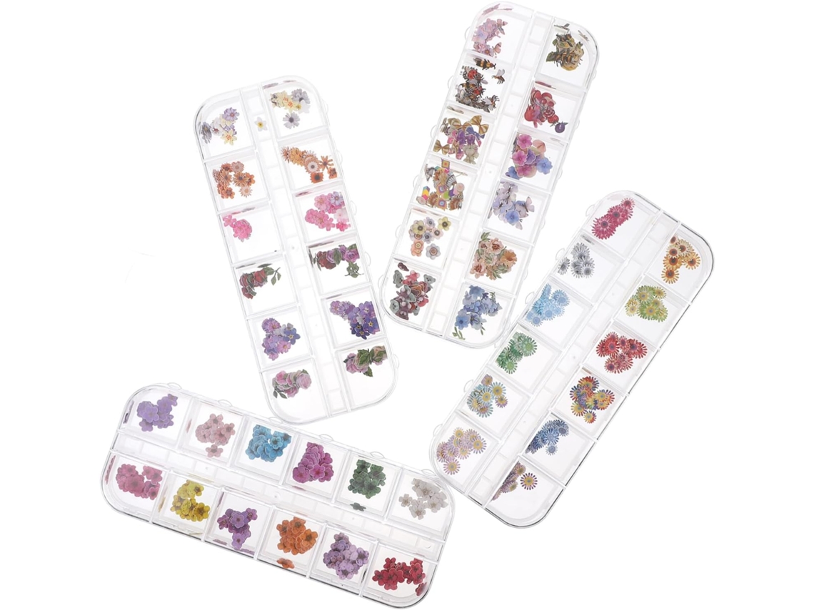 Autocollants Pour Nail Art Pequeñoes Fleurs De Marguerite Patchs En Pulpe Bois Un Usage Domestique