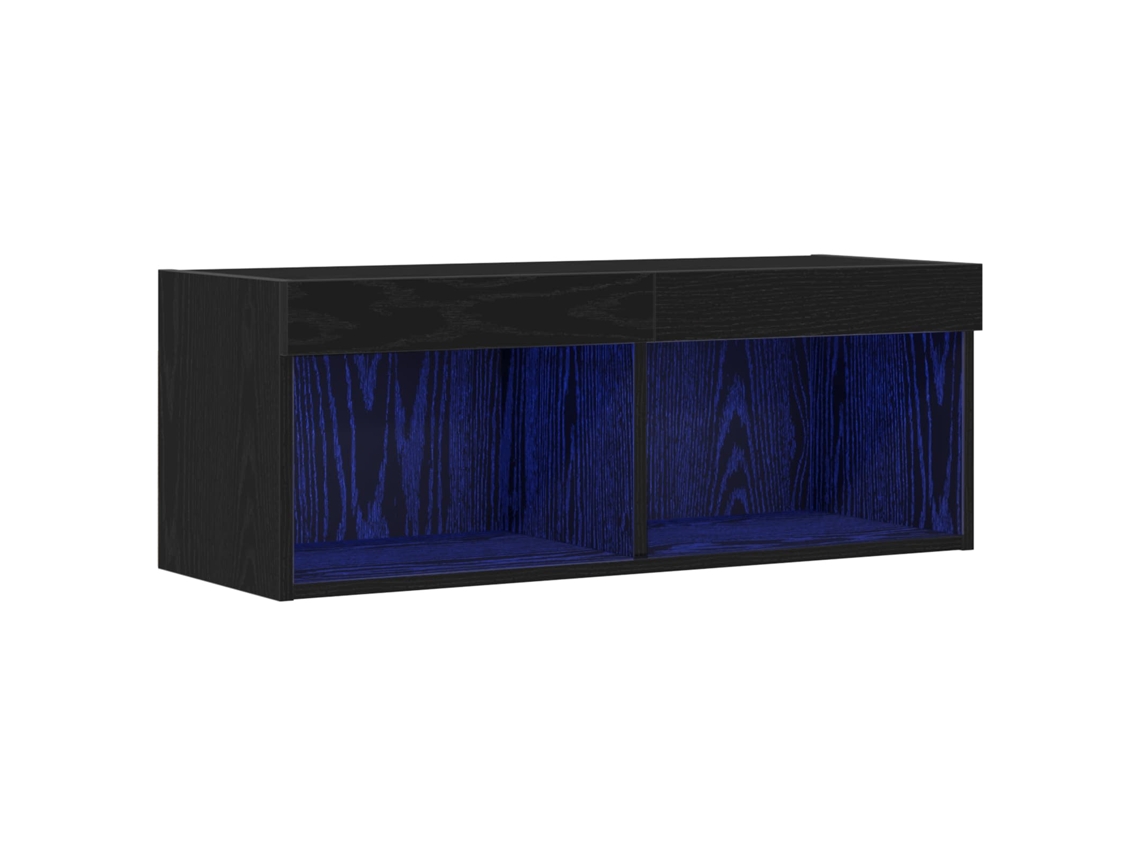 Maison Exclusive - Conjunto De Mueble De Tv Roble Negro 80 X 30 X 30 Cm