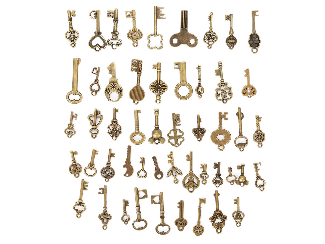 Decora con llaves de bronce: colgantes y accesorios de diversos estilos para personalizar tu espacio.