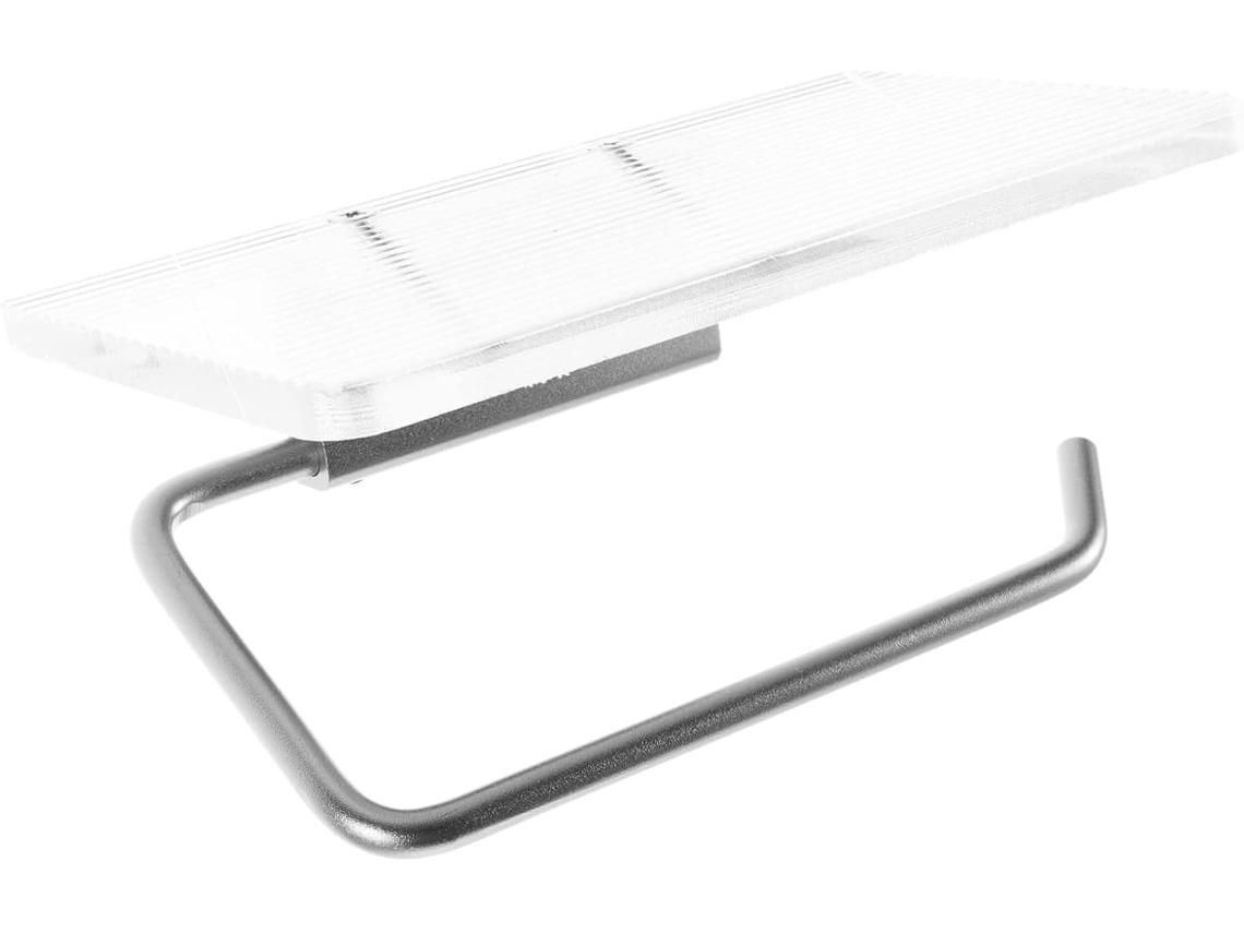 Soporte Para Papel Higiénico Con Práctico Estante De Pared
