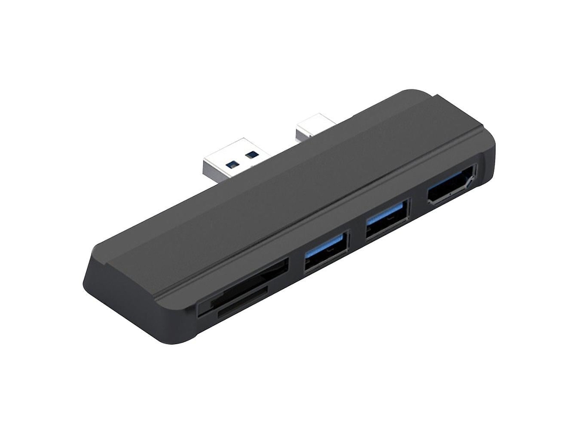 Estación de acoplamiento USB 3.0 compatible con Surface Pro 4/5/6 para puerto 3.0, adaptador divisor TF/HDMI lector Chaberlu