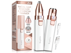 Depilación facial para mujeres Recortador de cejas femenino versátil Carga USB 2 puntas para cara/cejas/labios/brazo CUICH